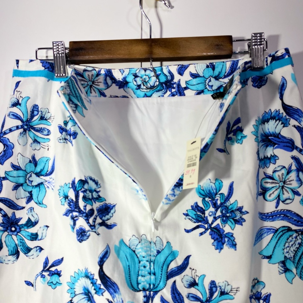 Talbots NWT’s Skirt, Mini, Pencil, Blue and White, Size 6 - Picture 7 of 11